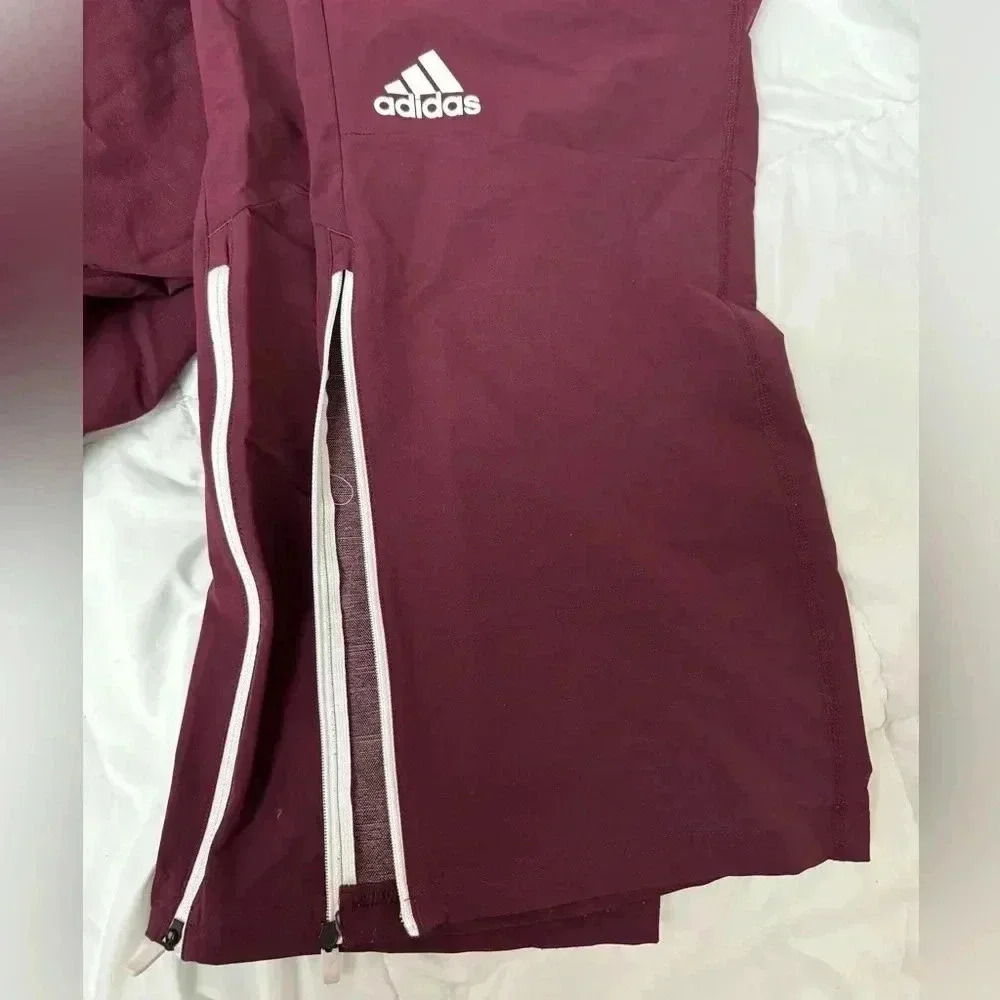 Texas A&M University Adidas Maroon Mens Jogger Exercise Workout Pants Leg Zip 2X - Picture 3 of 13
